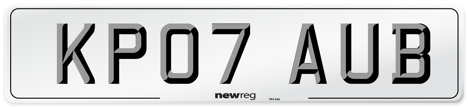 KP07 AUB Number Plate from New Reg
